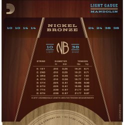 D'Addario NBM1038, 010 - 038 Nickel Bronze Light